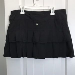 Lululemon Pace Setter Skirt skort, black size 8